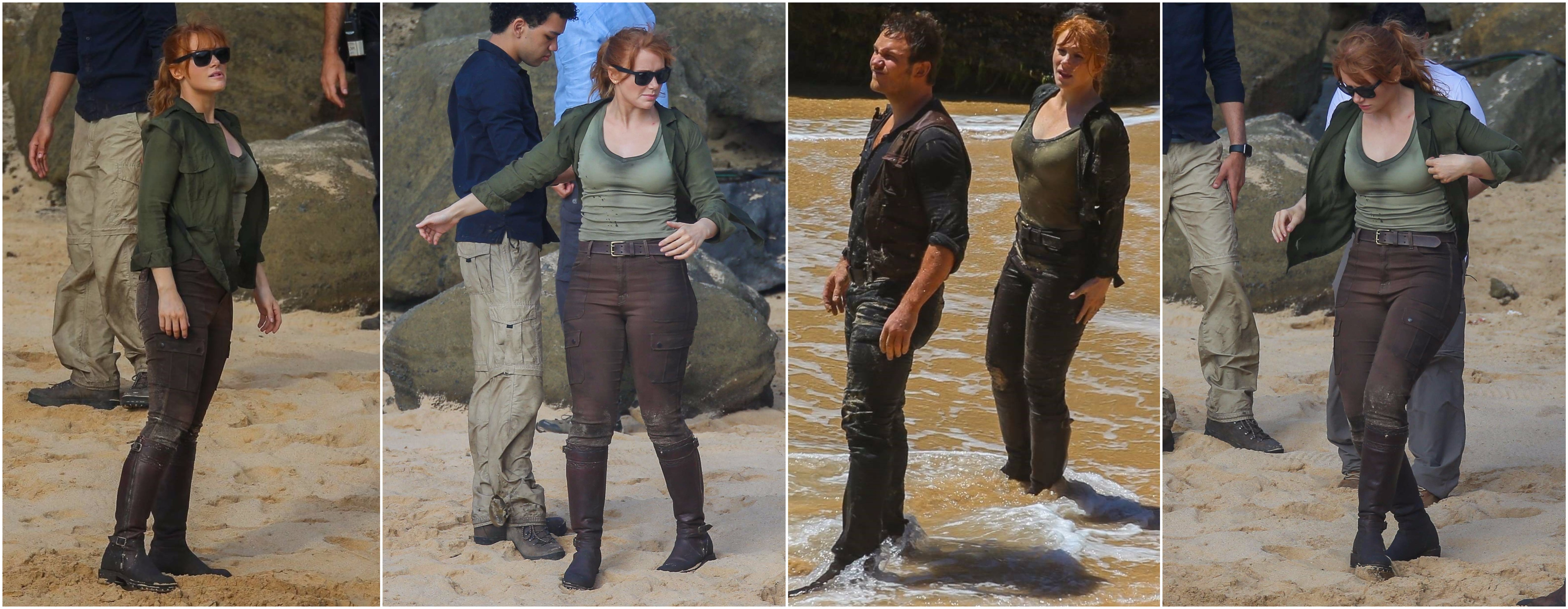 Updated: First look at Chris Pratt, Bryce Dallas Howard & Justice Smith in costume from Jurassic World Fallen Kingdom! (Spoilers)