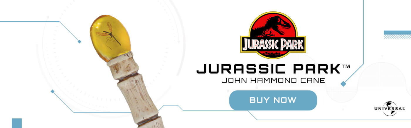 Official Limited Edition Jurassic Park John Hammond Cane Replica by Paradise Collectibles Now Available To Preorder!