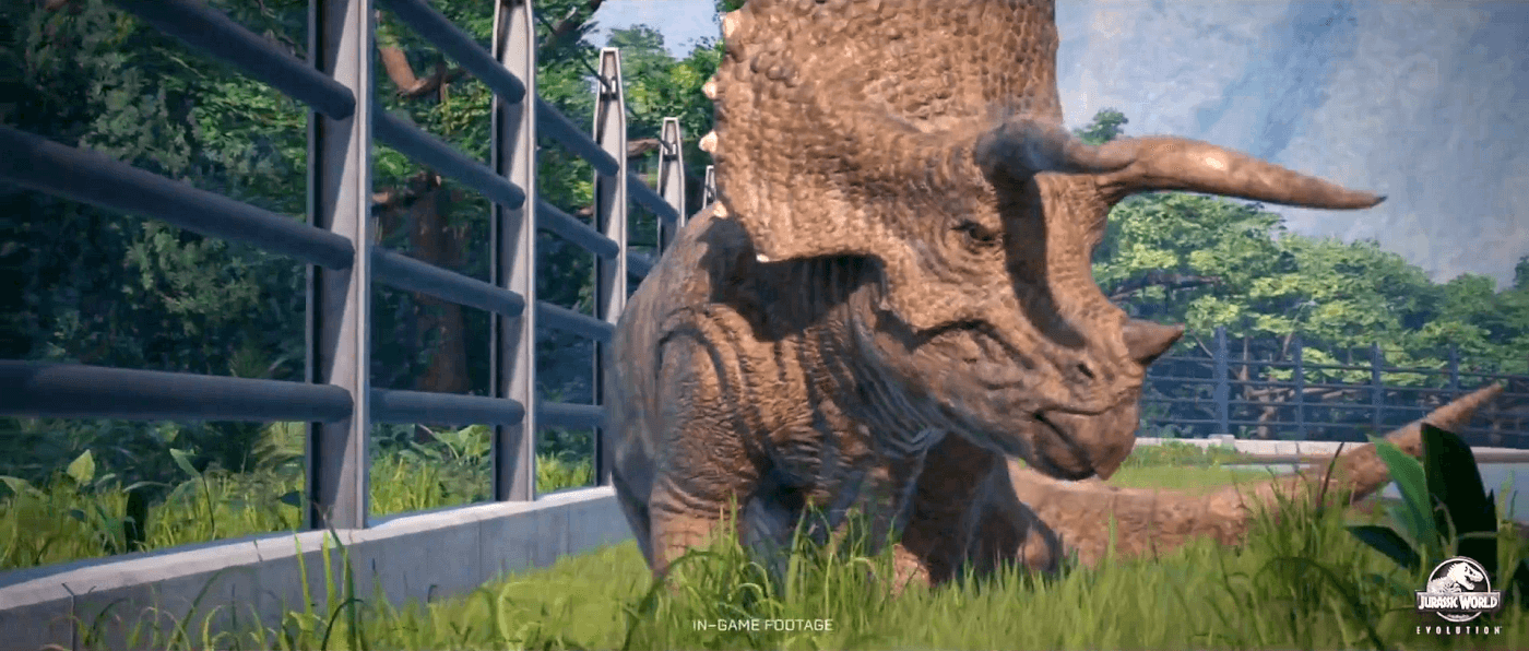 ride on jurassic world triceratops