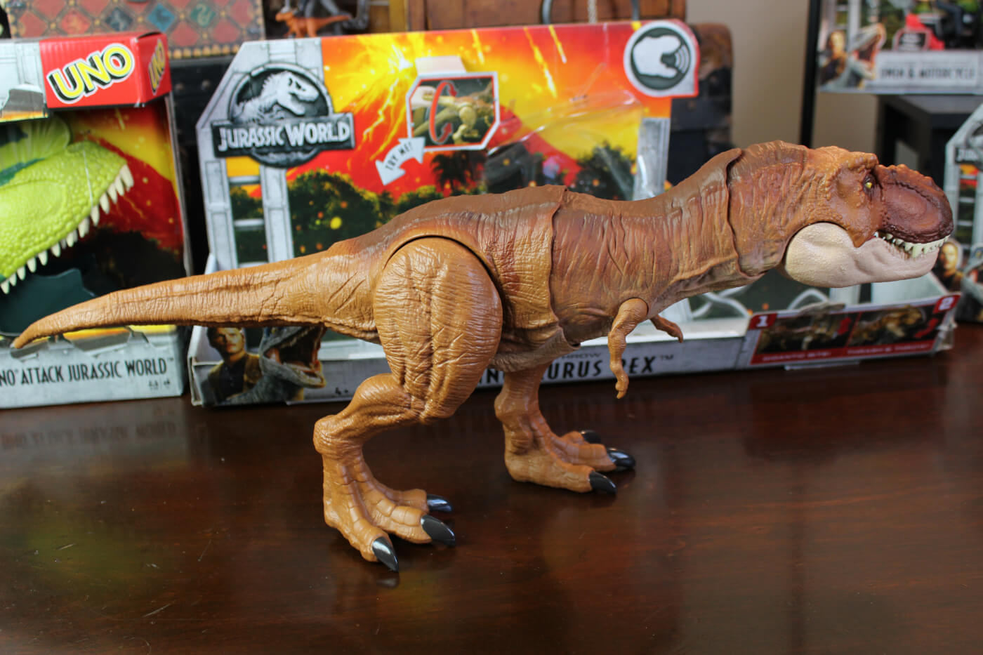 Mattel Jurassic World Fallen Kingdom Thrash N Throw T Rex Video Review ...