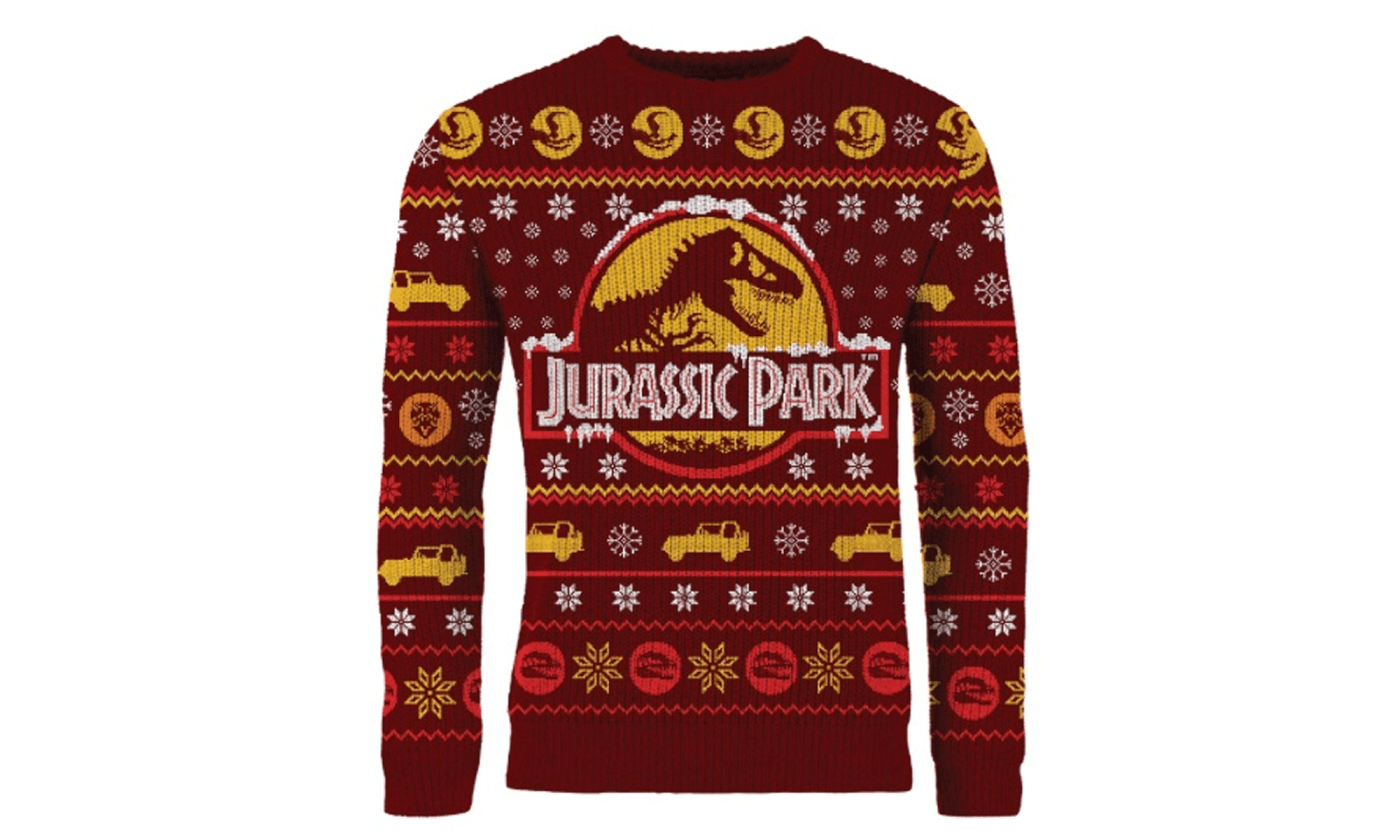 The Knitted Christmas Sweater Preorder is officially licensed Jurassic