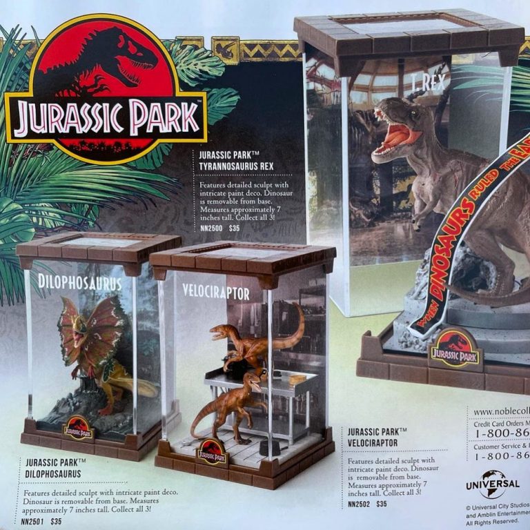 The Noble Collection Releases 3 Jurassic Park Dinosaur Figures With