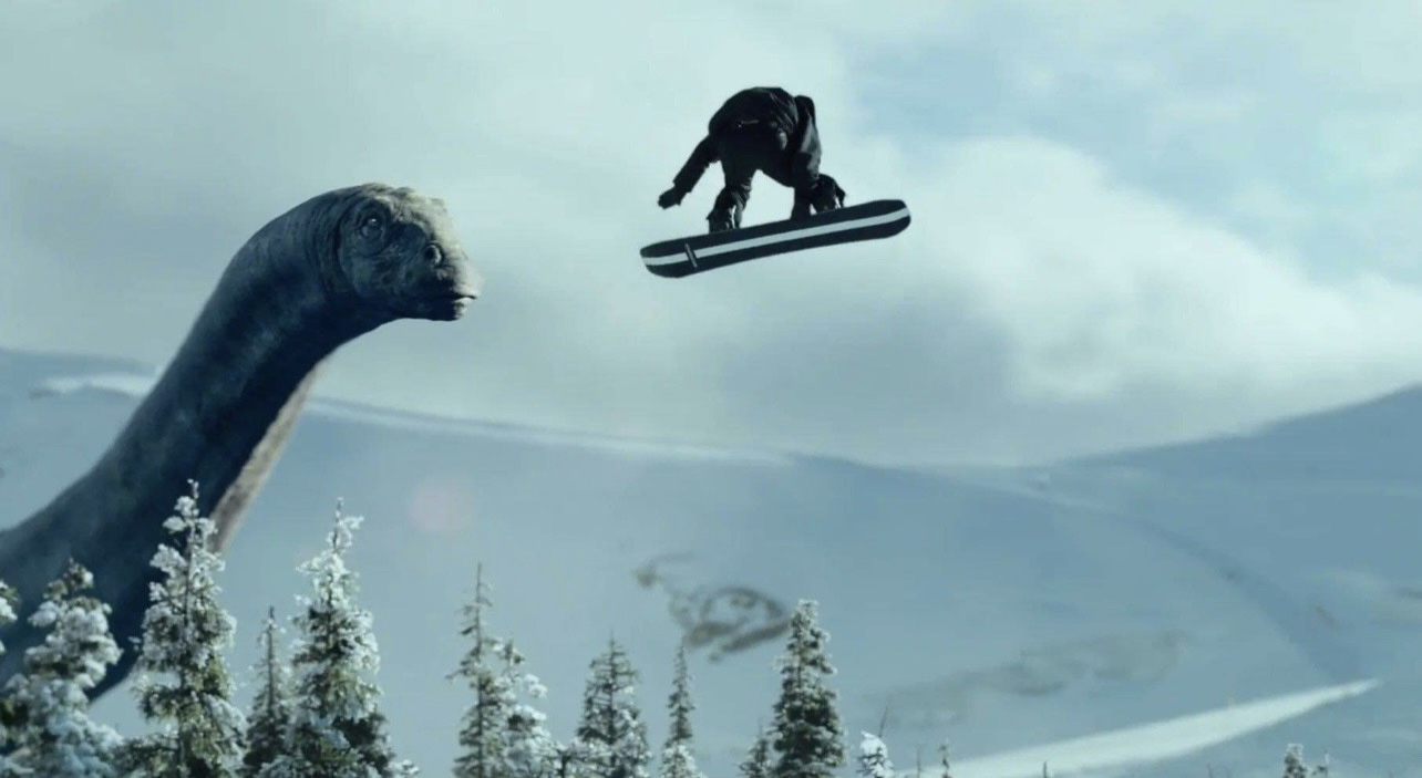 US Snowboarder Shaun White Encounters an Apatosaurus in Third ‘Jurassic World: Dominion’ NBC Olympics Ad!