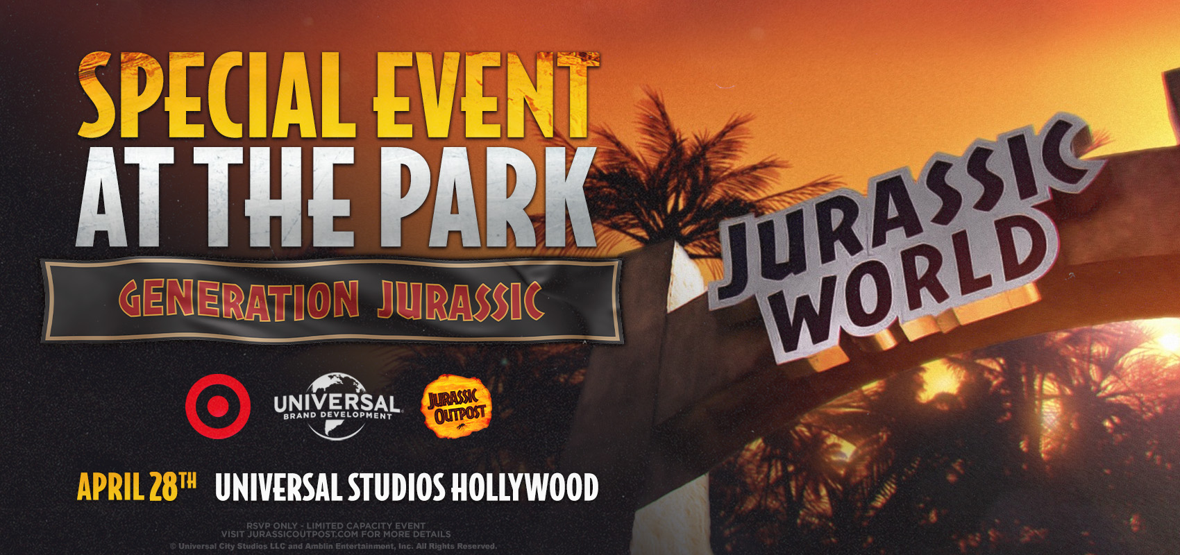 ‘Generation Jurassic’ Event Presented by Universal Brand Development and Target Coming to Universal Studios Hollywood April 28th 2022