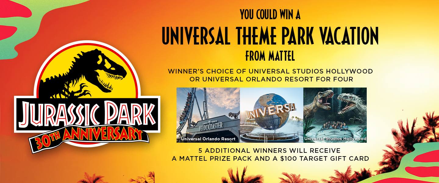 Mattel wants to send you and three others on a Universal theme park vacation in Hollywood or Orlando – Enter the Sweepstakes Now!