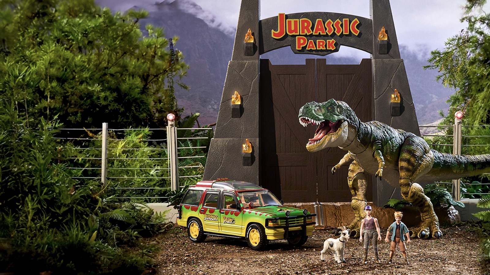 Jurassic Park Gates, ‘Buck’ T. rex and MORE Available as Mattel Creations Crowdfund Set!